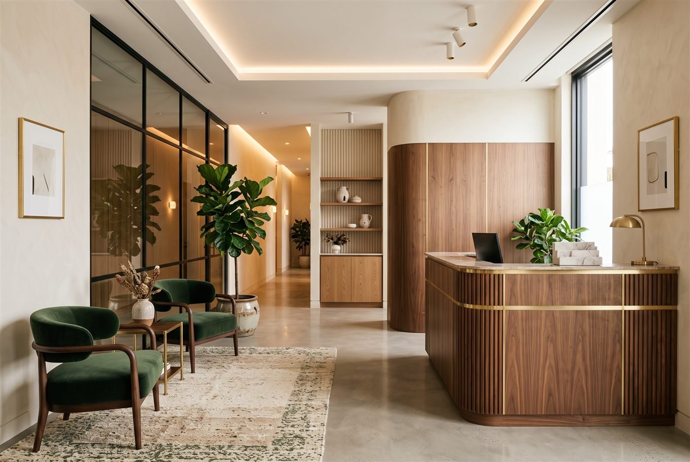 Gürlek Diş modern klinik iç mekânı